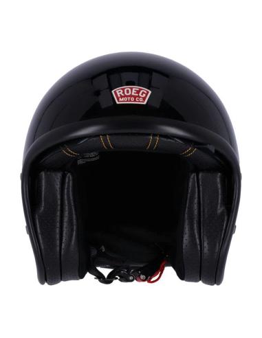 CAPACETE ROEG SUNDOWN GLOSS PRETO JET COM VISEIRA