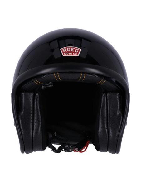 CAPACETE ROEG SUNDOWN GLOSS PRETO JET COM VISEIRA
