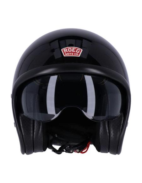 CAPACETE ROEG SUNDOWN GLOSS PRETO JET COM VISEIRA