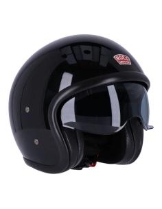 CASQUE JET ROEG SUNDOWN NOIR BRILLANT AVEC VISIÈRE
