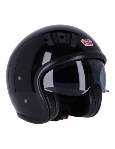 CAPACETE ROEG SUNDOWN GLOSS PRETO JET COM VISEIRA
