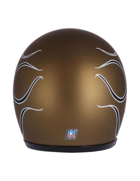 Comprar Casco 13-1/2 Skull Bucket Flames Dorado Mate a precio de oferta