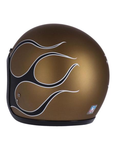 CASQUE 13-1/2 SKULL BUCKET FLAMES OR MAT