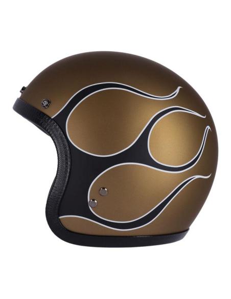 CASQUE 13-1/2 SKULL BUCKET FLAMES OR MAT