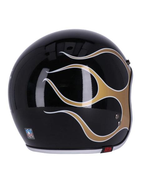 Comprar Casco 13-1/2 Skull Bucket Flames Negro Brillo a precio de oferta