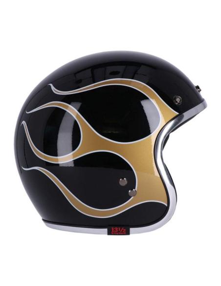 CASQUE 13-1/2 SKULL BUCKET FLAMES GLOSS BLACK