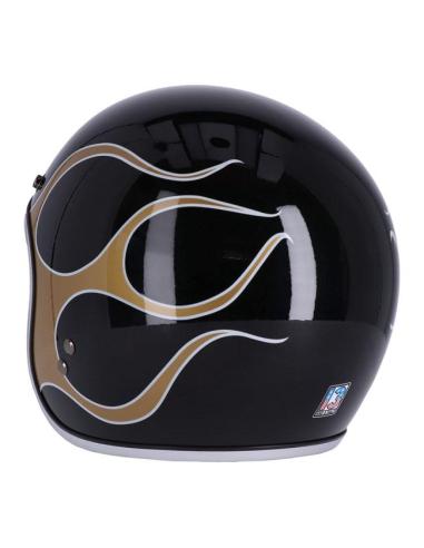 Comprar Casco 13-1/2 Skull Bucket Flames Negro Brillo a precio de oferta