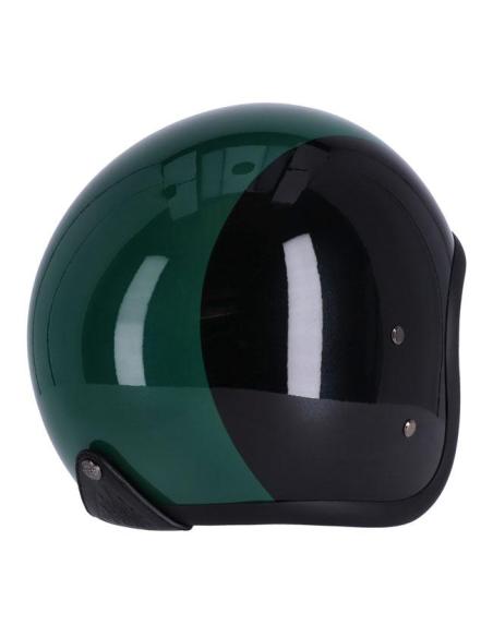 ROEG SUNDOWN GLOSS BLACK AND GREEN JET HELMET WITH VISOR