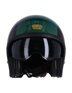 CAPACETE ROEG SUNDOWN PRETO E VERDE JET COM VISEIRA 2