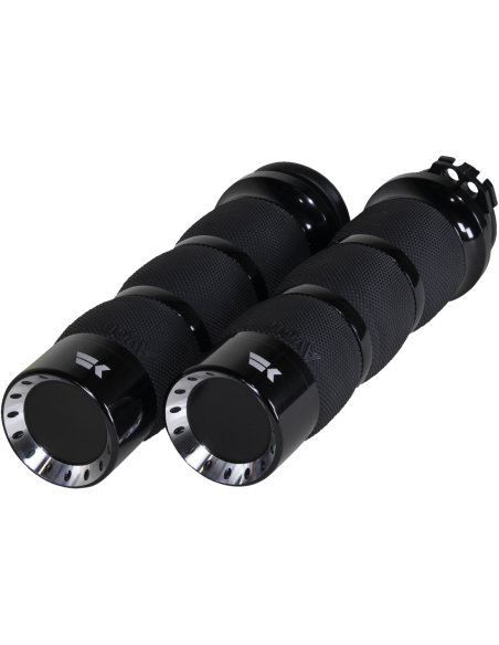 Comprar Puños Khrome Werks Air Cushion Turbine Black Para Harley Davidson Con Acelerador Por Cable a precio de oferta