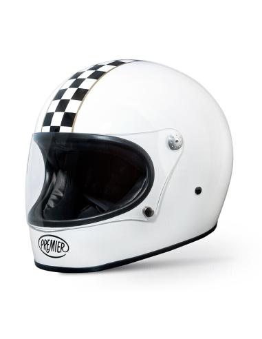 CAPACETE INTEGRAL PRIMEIRO TROFÉU BRANCO CAFÉ RACER