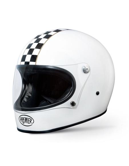 Comprar Casco Integral Premier Trophy Blanco Cafe Racer a precio de oferta