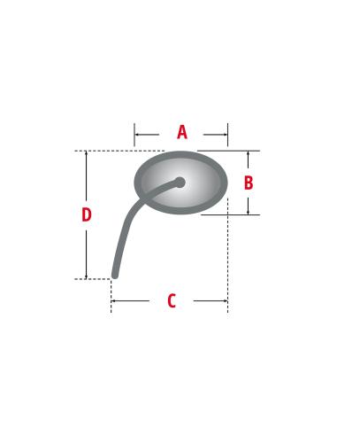 ESPELHO CIRCULA-S NEGRO HOMOLOGADO