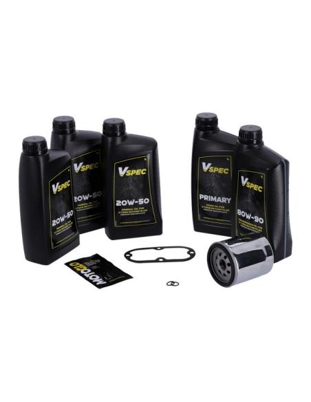 Pacote De Serviço Mcs Com Filtro Cromo Para Hd 99-05 Dyna E 99-06 Softail