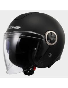 CASQUE JET LS2 OF620 CLASSY AVEC DEUX VISIÈRES NOIR MAT