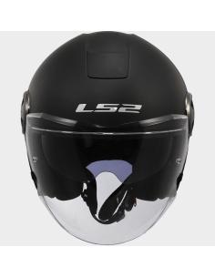 CASQUE JET LS2 OF620 CLASSY AVEC DEUX VISIÈRES NOIR MAT 2