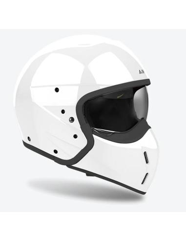 CASQUE AIROH J110 BLANC BRILLANT DOUBLE APPROBATION 22.06 JET ET INTÉGRAL