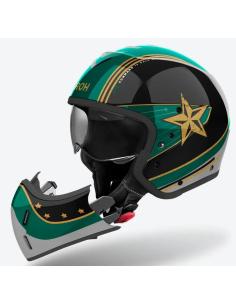 CAPACETE AIROH J110 COMMAND MINT GREEN DUPLA APROVAÇÃO 22.06 JATO E INTEGRAL 2