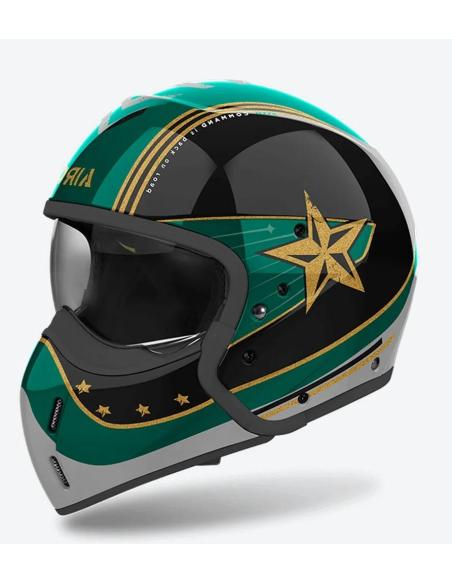 Comprar Casco Airoh J110 Command Mint Green Doble Homologacion 22.06 Jet Y Integral a precio de oferta