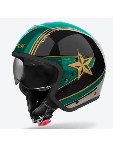 Acquista Casco Airoh J110 Command Mint Green Doppia Omologazione 22.06 Jet e Integrale a prezzo scontato