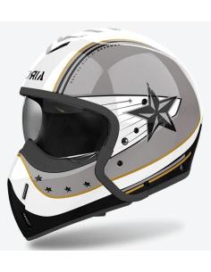 CAPACETE AIROH J110 COMMAND GOLD GLITTER DUPLA APROVAÇÃO 22.06 JATO E INTEGRAL