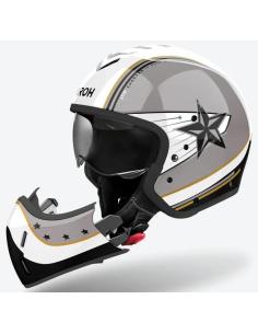 CAPACETE AIROH J110 COMMAND GOLD GLITTER DUPLA APROVAÇÃO 22.06 JATO E INTEGRAL 2