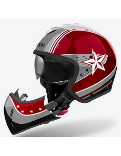CAPACETE AIROH J110 COMMAND BURGUNDY GLOSS DUPLA APROVAÇÃO 22.06 JATO E INTEGRAL 2