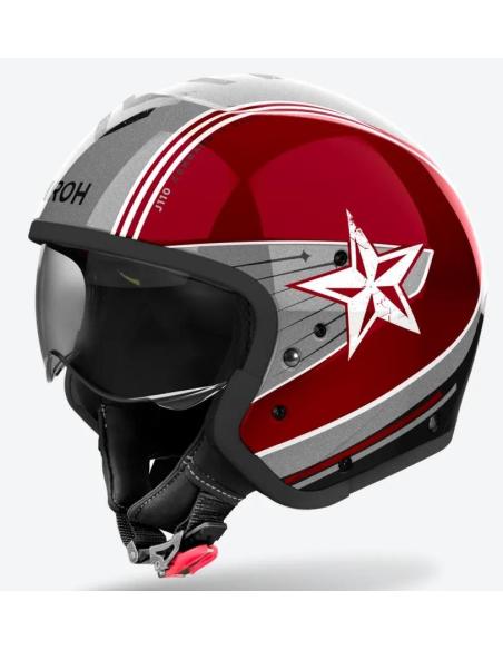 Acquista Casco Airoh J110 Command Burgundy Gloss Doppia Omologazione 22.06 Jet e Integrale a prezzo scontato