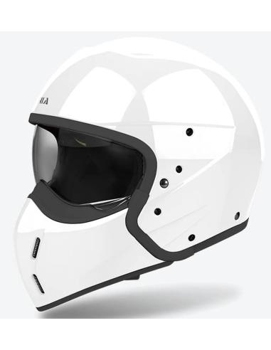 CAPACETE AIROH J110 BRANCO BRILHANTE DUPLA APROVAÇÃO 22.06 JATO E INTEGRAL