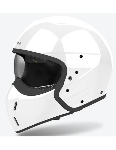 CAPACETE AIROH J110 BRANCO BRILHANTE DUPLA APROVAÇÃO 22.06 JATO E INTEGRAL