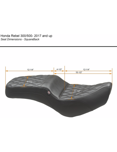 SIÈGE MUSTANG SQUAREBACK POUR HONDA REBEL CMX500