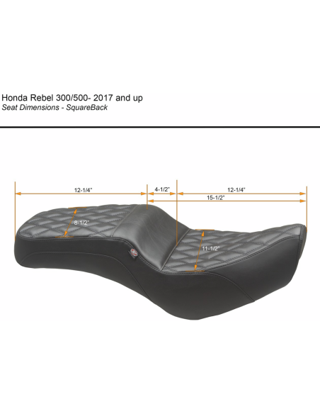SIÈGE MUSTANG SQUAREBACK POUR HONDA REBEL CMX500