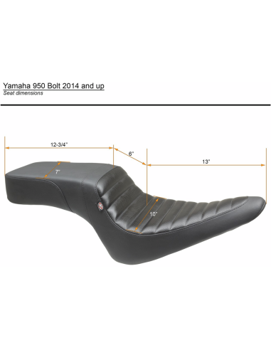 Comprar Asiento Mustang Squareback Para Yamaha Xv950 Bolt a precio de oferta