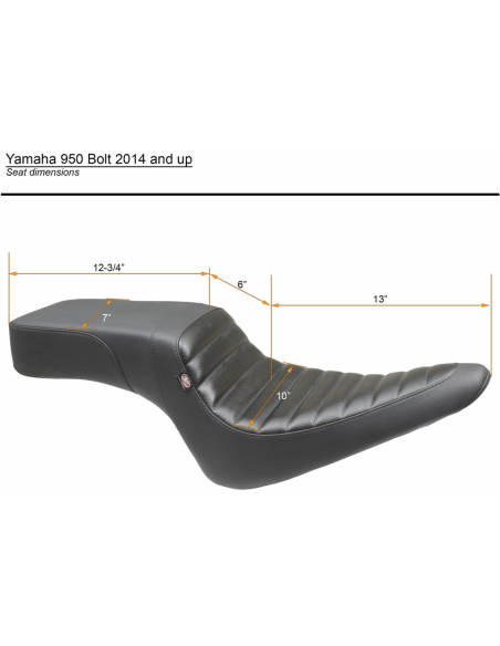 Comprar Asiento Mustang Squareback Para Yamaha Xv950 Bolt a precio de oferta