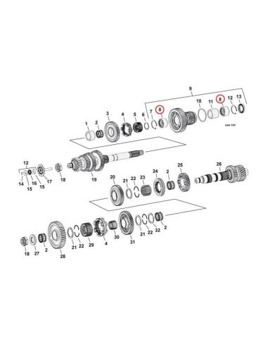 ROLAMENTO DE AGULHA PARA TRANSMISSÃO HARLEY DAVIDSON