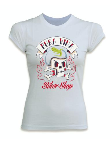 T-SHIRT BLANC "PURA VIDA" POUR FEMME IGUANA CUSTOM COLLECTION