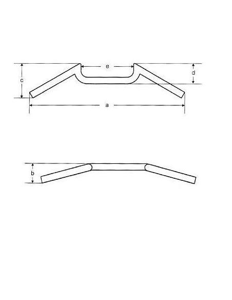 Guidon Clubman Bas Noir 22Mm | Prix Promo
