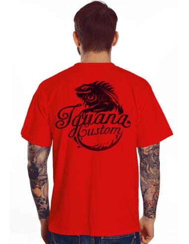 T-SHIRT DE MANGA CURTA VERMELHA "LOGO" IGUANA CUSTOM COLLECTION