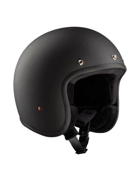 NEGRO MATE DE CAPACETE DE BANDIDO A jet - APROVADO