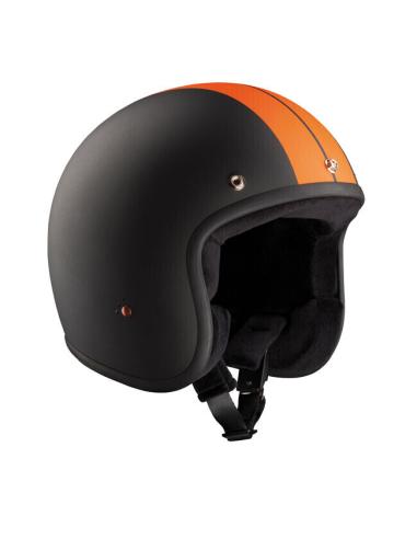 Comprar Casco Jet Bandit Negro Y Naranja - Homologado a precio de oferta