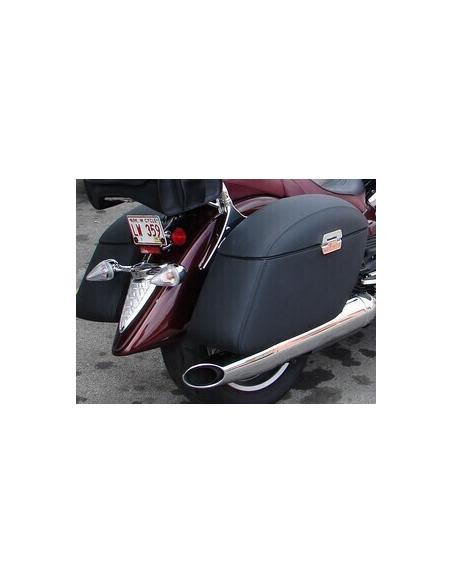 "Jumbo Strong" Hard Saddlebags Easily Fit On Most Cruisers