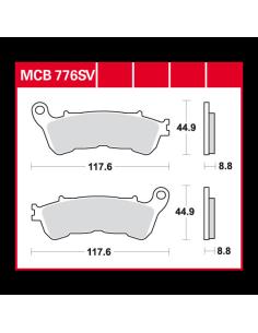 Pastilhas De Freio Dianteiras Sinter. Mcb776Sv Xl 883/1200 2014 2