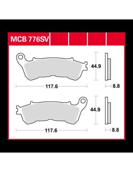 FRONT BRAKE PADS SINTER. MCB776SV XL 883/1200 2014