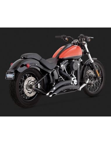 Acquista Scarichi Big Radius Neri Softail Fxs/Flst 2012-2017 a prezzo scontato