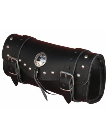 ROULEAU MÉDIUM PLAT EN CUIR AVEC CLÉS ET CONCHO