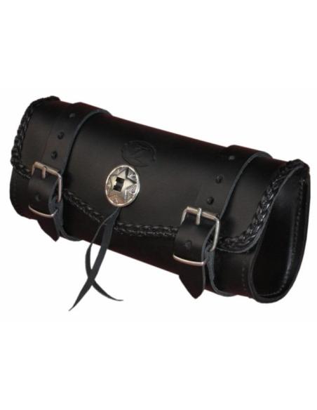 Comprar Rulito Mediano Plano Piel Trenzado Y Concho a precio de oferta