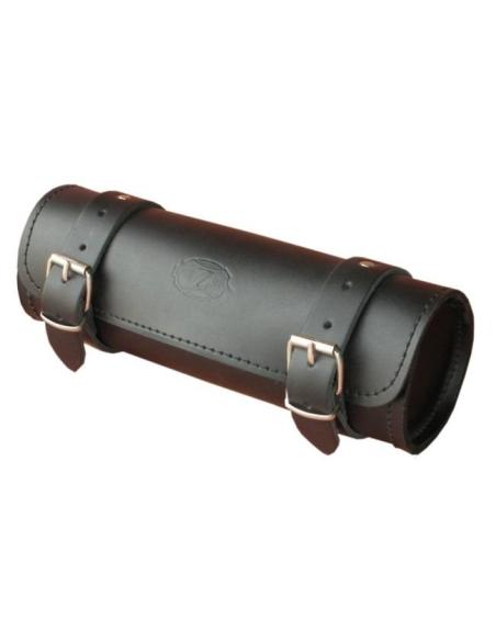 PETIT ROULEAU EN CUIR NOIR BASIQUE