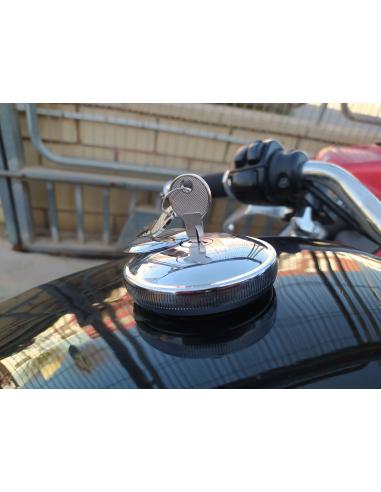 "CHROMED" LOCKABLE GAS CAPS