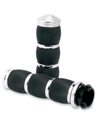 25 MM AIR CUSHIONED GRIPS CHROME THROTTLE BOSS