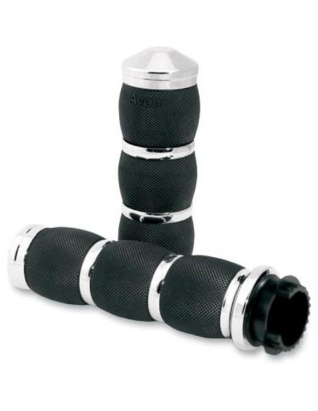 Comprar Puños 25 Mm Air Cushioned Grips Cromados Con Ayuda Acelerador a precio de oferta